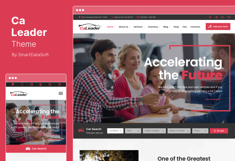 CaLeader 主題 - 汽車經銷商 WordPress 主題