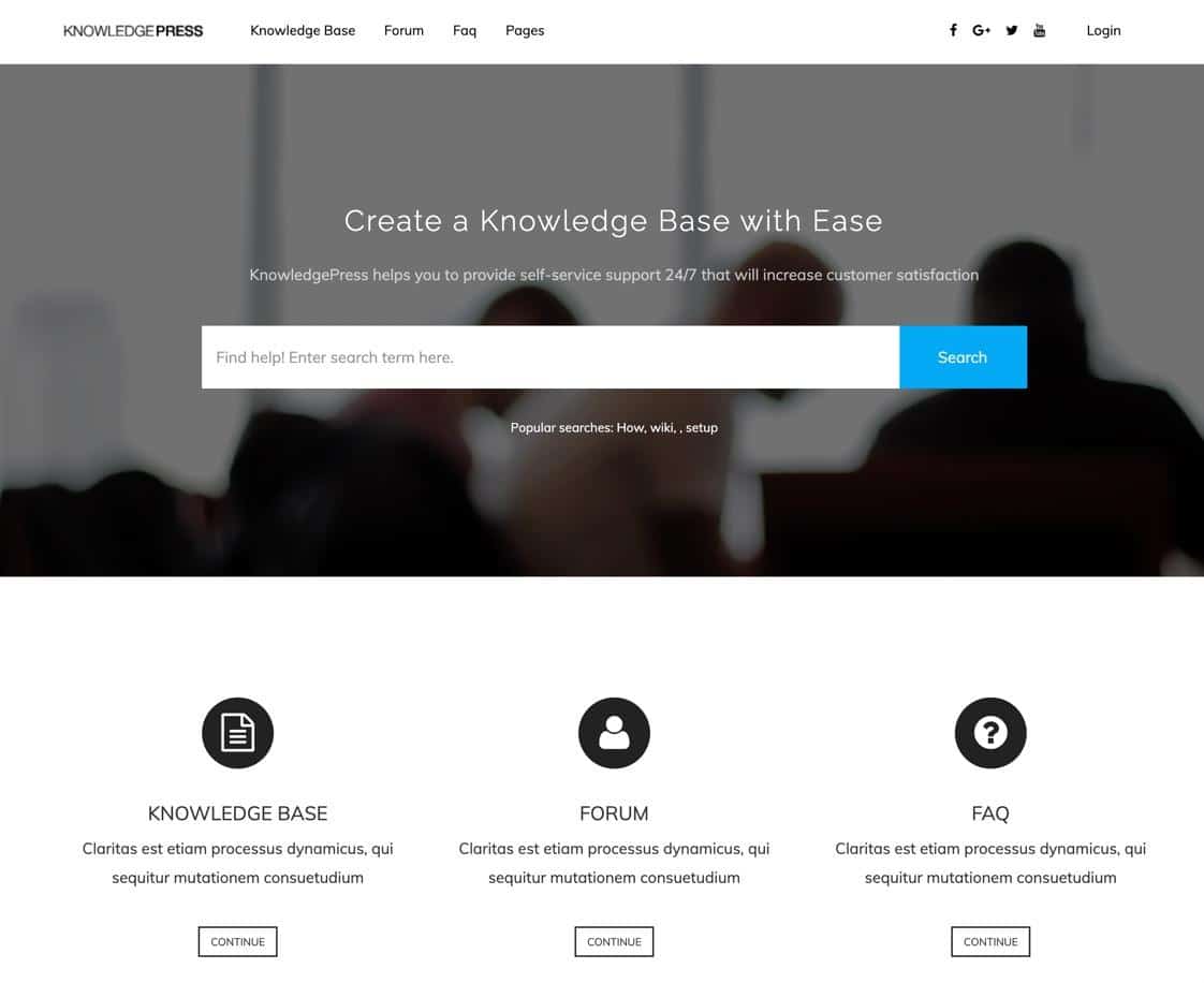 Knowledgepress WordPress 위키 테마