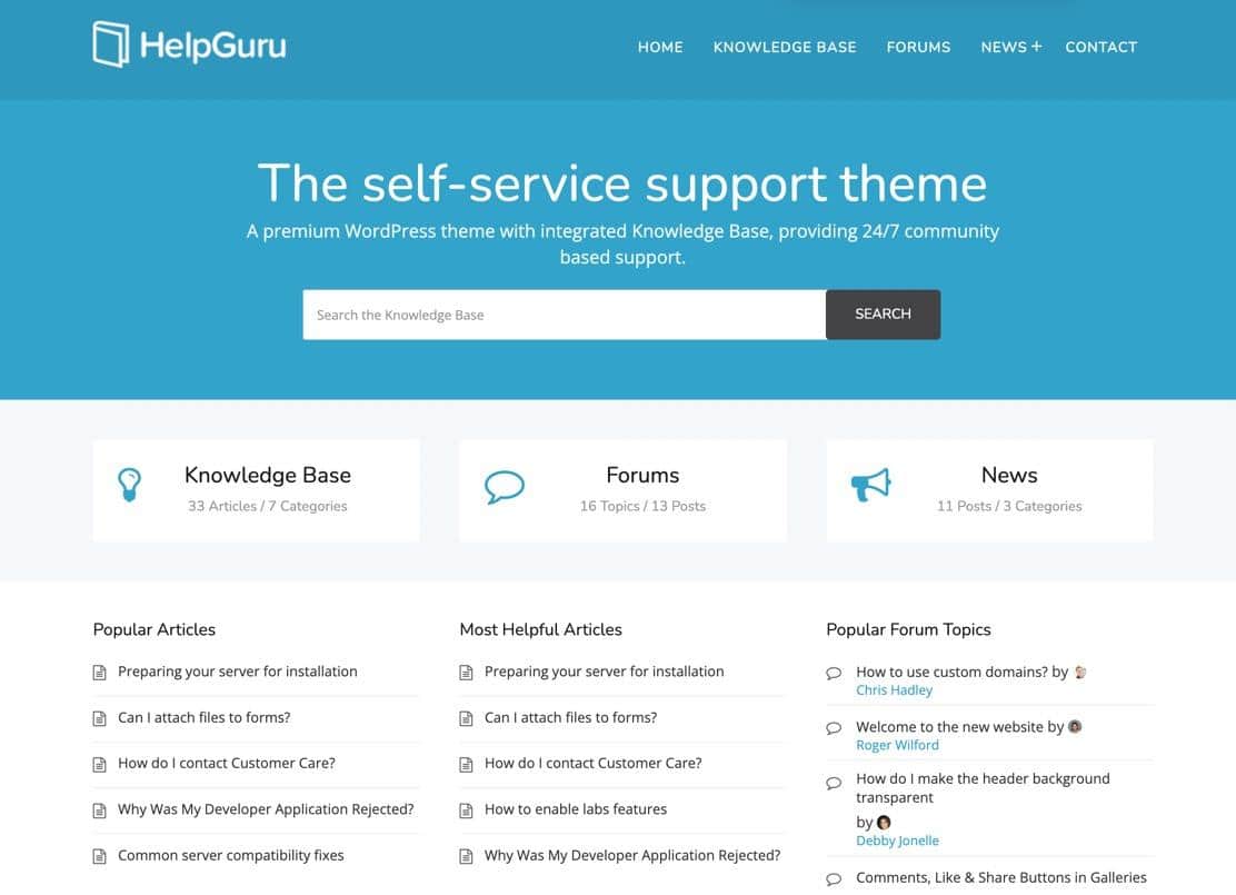 HelpGuru WordPress teması