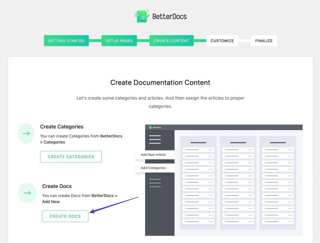 Seleziona il pulsante Crea documenti