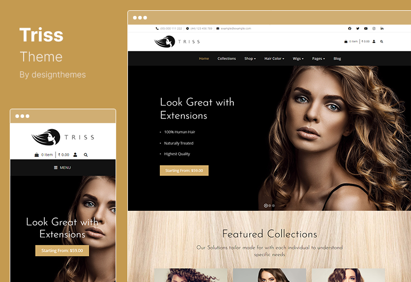 Tema Triss - Tema WooCommerce da loja de cosméticos de beleza