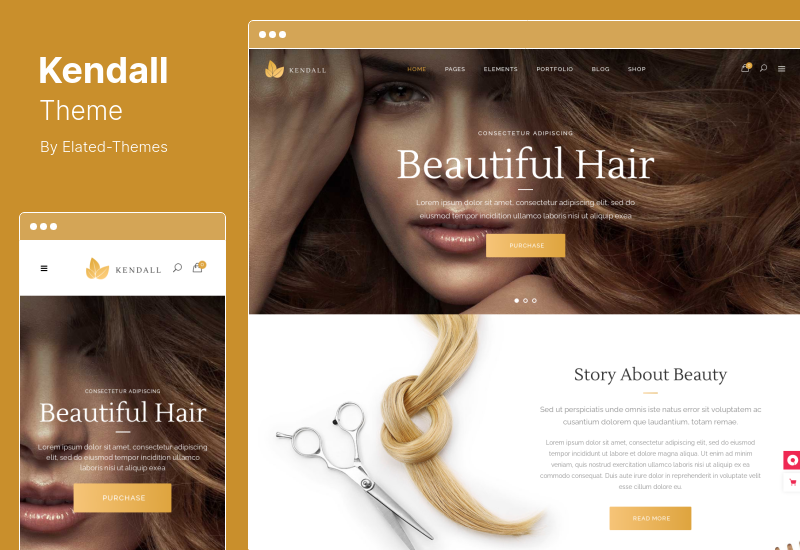 Tema Kendall - Tema WordPress Spa, Rambut & Salon Kecantikan