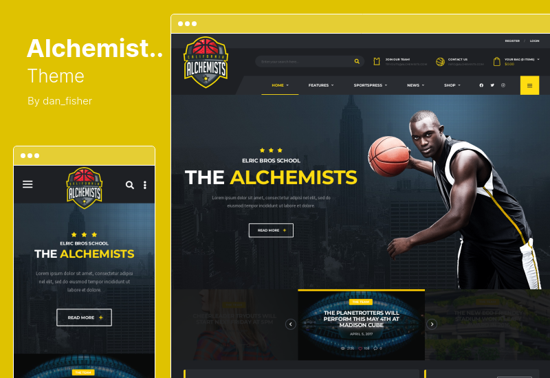 Tema Alchimists - Sport, eSports & Gaming Club și Tema WordPress de știri