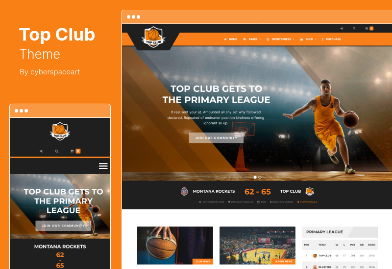 Tema Klub Teratas - Tema WordPress Olahraga