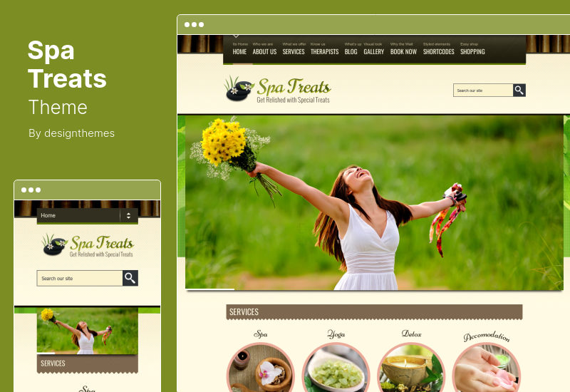 Spa Treats Theme - Motyw WordPress na temat zdrowia i dobrego samopoczucia