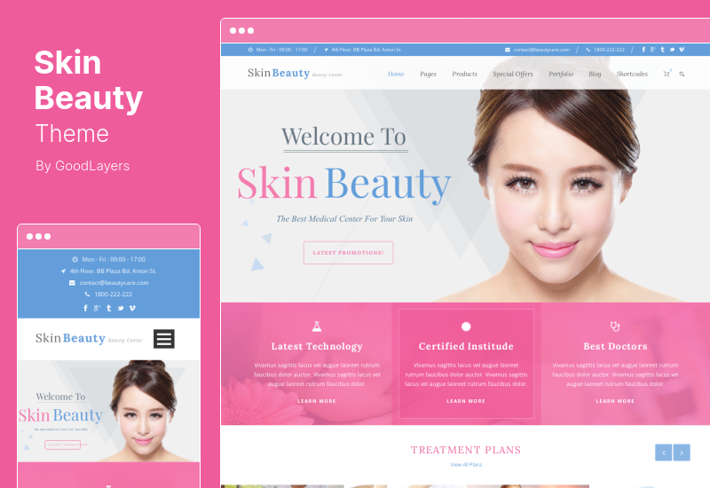 Skin Beauty Theme – Spa-WordPress-Thema