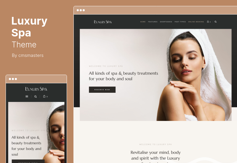 Tema de spa de luxo - Tema WordPress de bem-estar e beleza