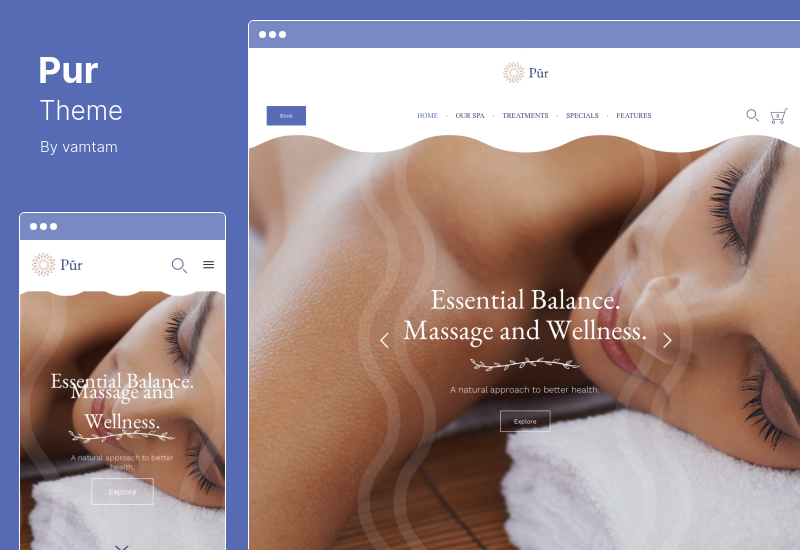 Thème Pur - Thème WordPress pour le bien-être et le spa