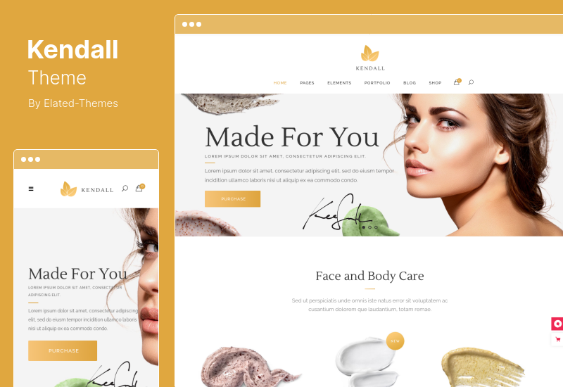 Kendall Theme - Spa, fryzjer i salon piękności WordPress Theme