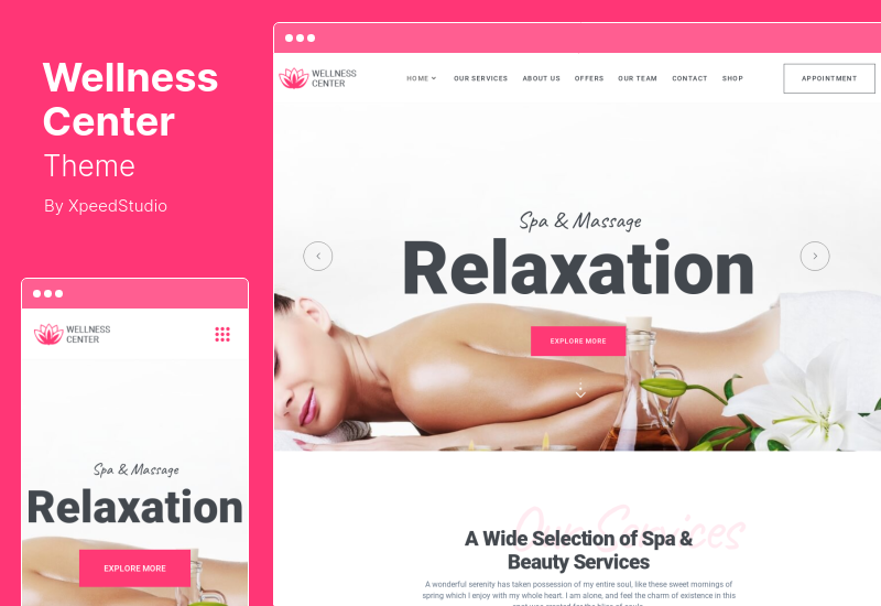 WellnessCenter-Thema - WordPress-Theme für Wellness, Spa und Salon