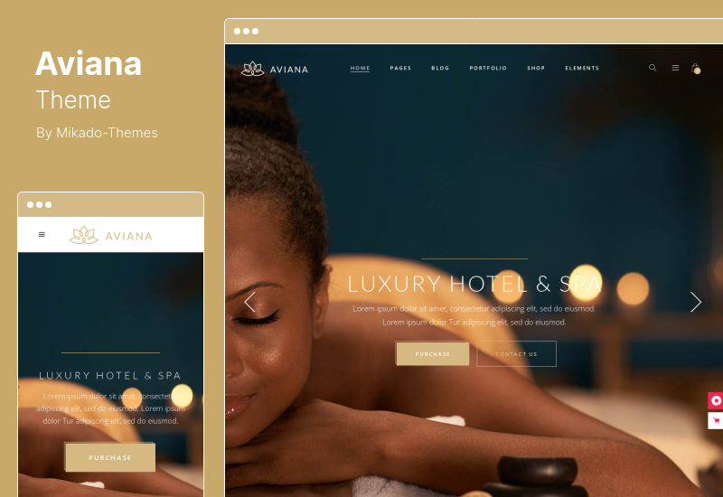 Tema Aviana - Tema WordPress elegante de bem-estar e spa