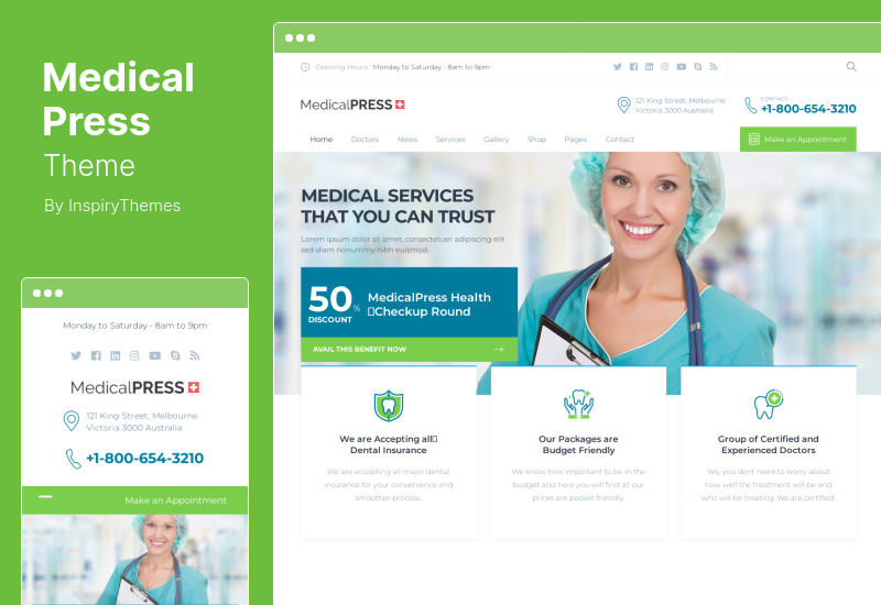 MedicalPress-Thema - Gesundheit WordPress-Thema