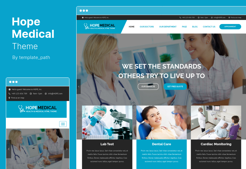 Hope Medical Theme - Tema WordPress Perawatan Kesehatan