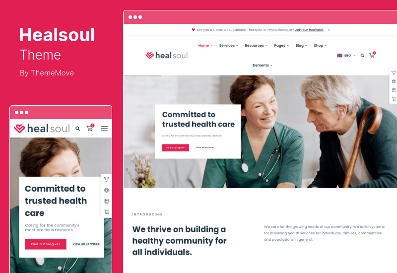 Tema Healsoul - Perawatan Medis, Layanan Perawatan Kesehatan Rumah Tema WordPress