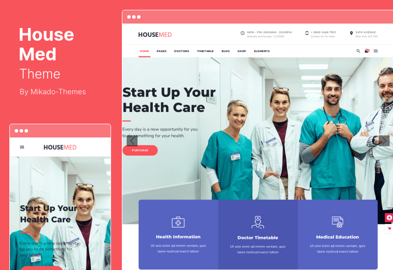 Tema HouseMed - Tema WordPress per medicina e salute