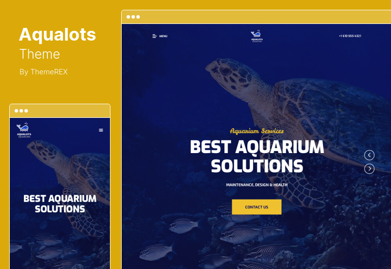 Aqualots 主题 - 水族馆安装和维护服务 WordPress 主题