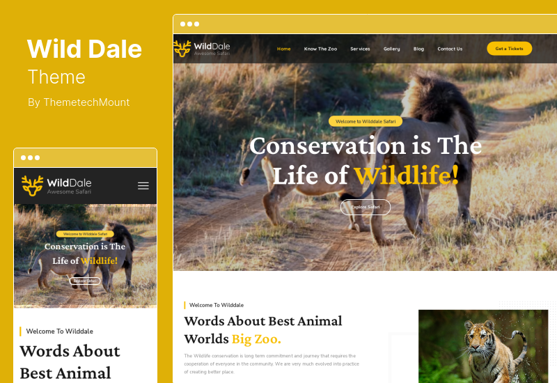 WildDale Theme - Tema Jungle Safari WordPress