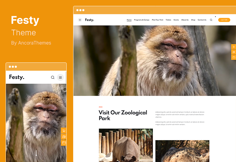 Festy Theme - ธีมพาร์ค ละครสัตว์ & เทศกาล WordPress Theme