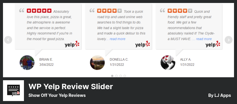 WP Yelp Review Slider Plugin - Montrez vos avis Yelp