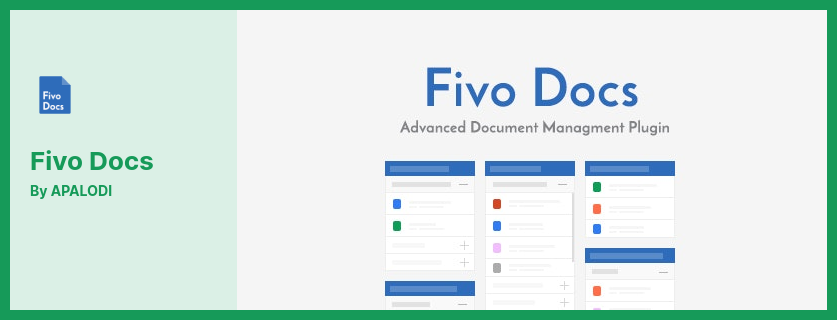 Fivo Docs Plugin - 一個 WordPress 文檔和附件管理器