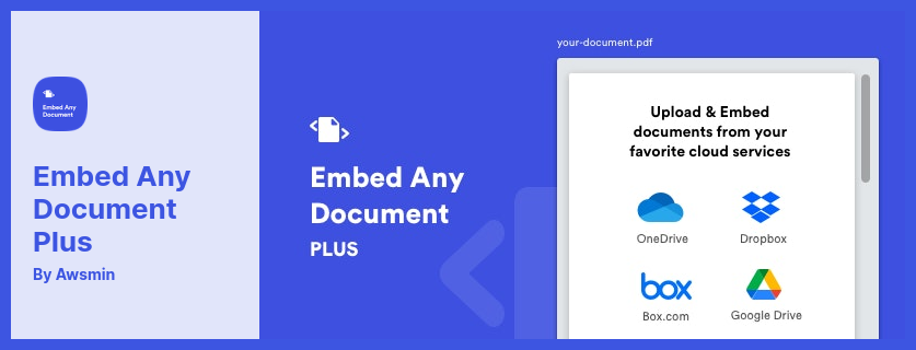 Плагин Embed Any Document Plus — позволяет отображать ваши документы