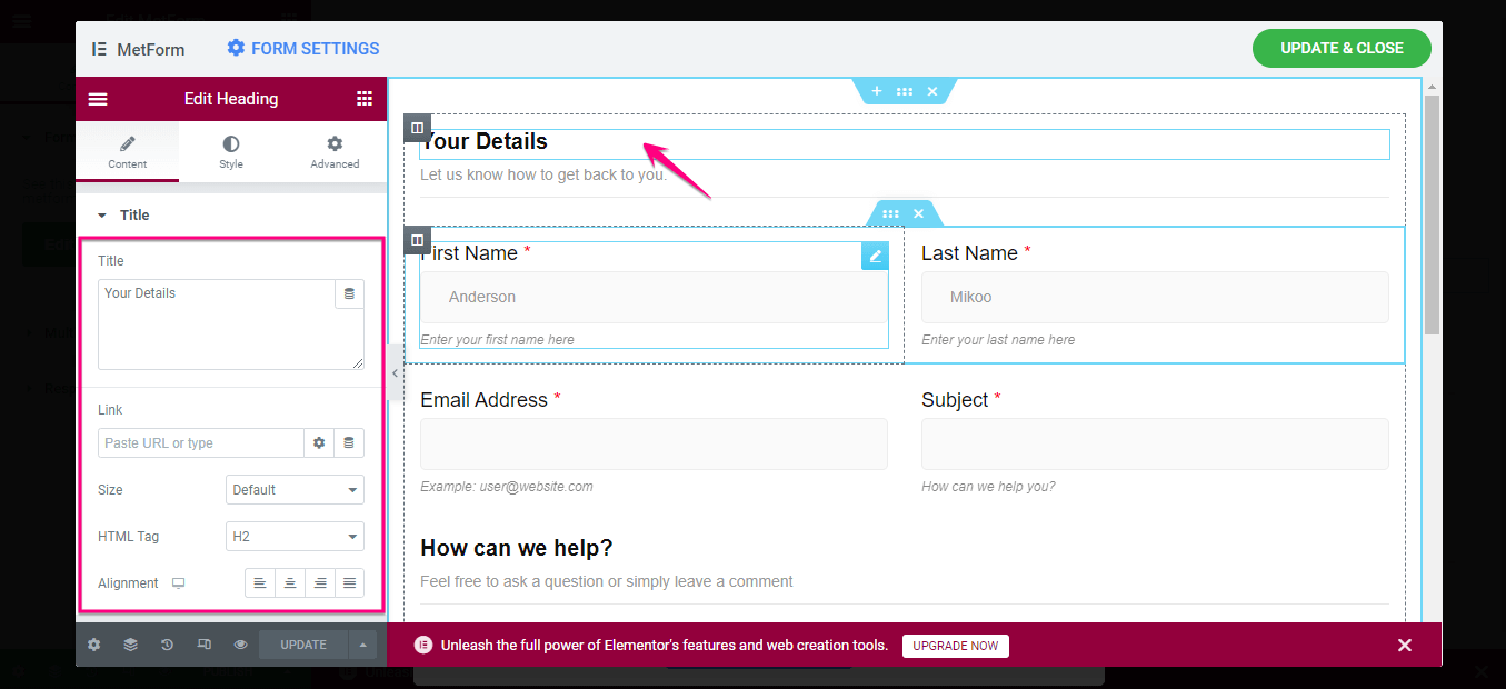 Edite el formulario de comentarios del cliente utilizando el complemento de comentarios de WordPress, MetForm