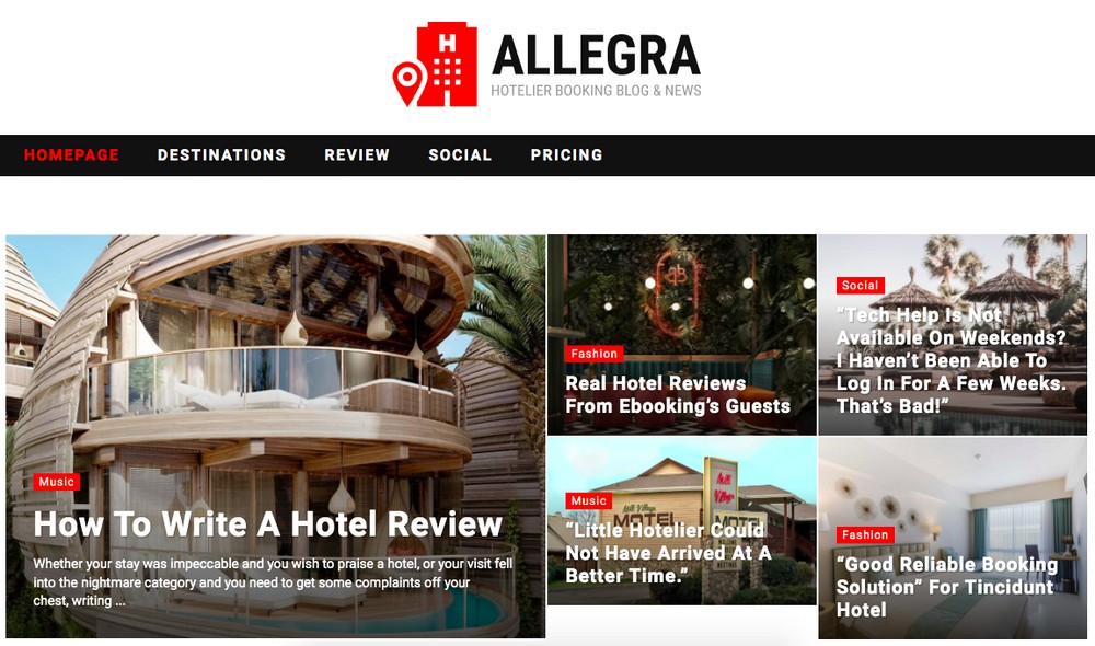 Tema Allegra WordPress