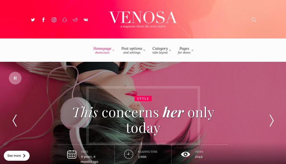 Tema WordPress Venosa