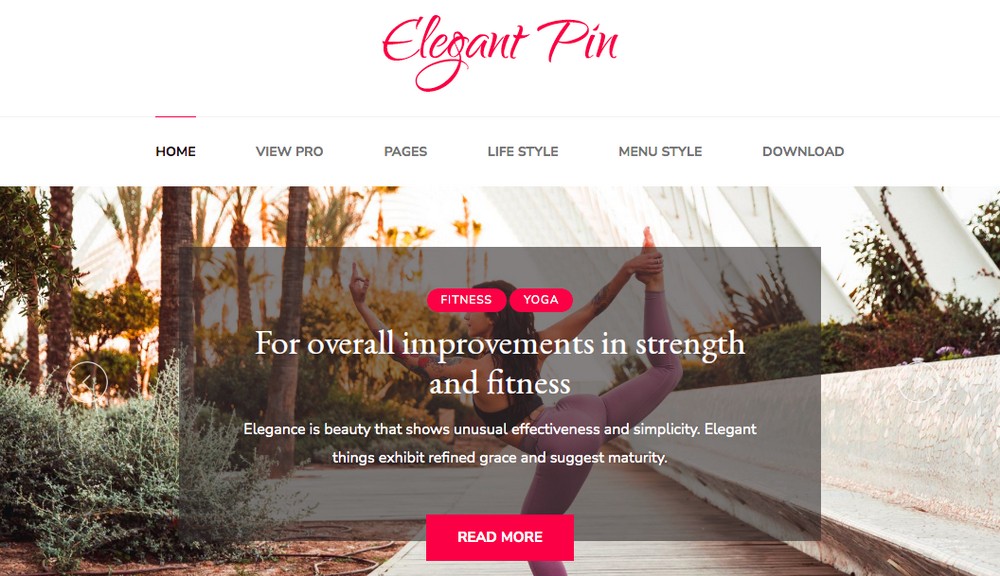 Elegante pin bellissimi temi WordPress