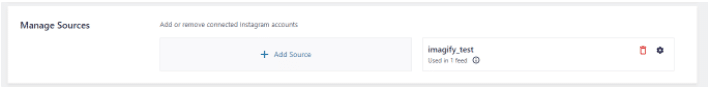 Kelola item Sumber untuk menghubungkan akun Instagram Anda ke Smash Balloon