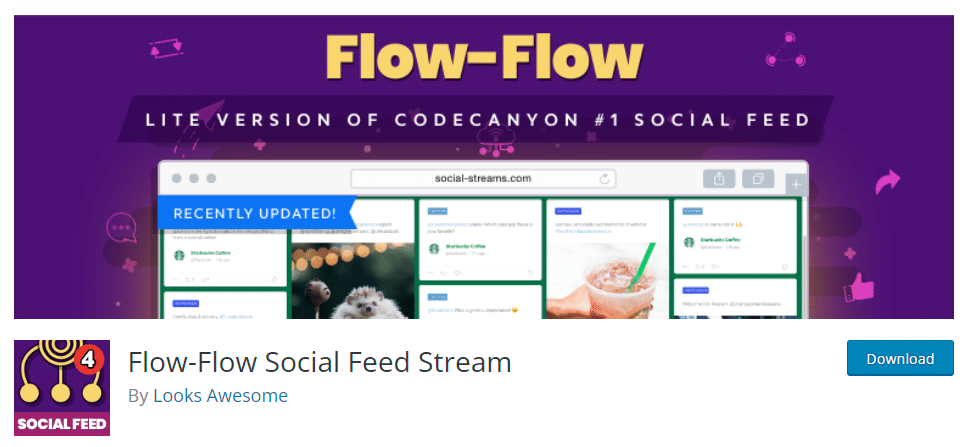 Fluxo de feed social Flow-Flow