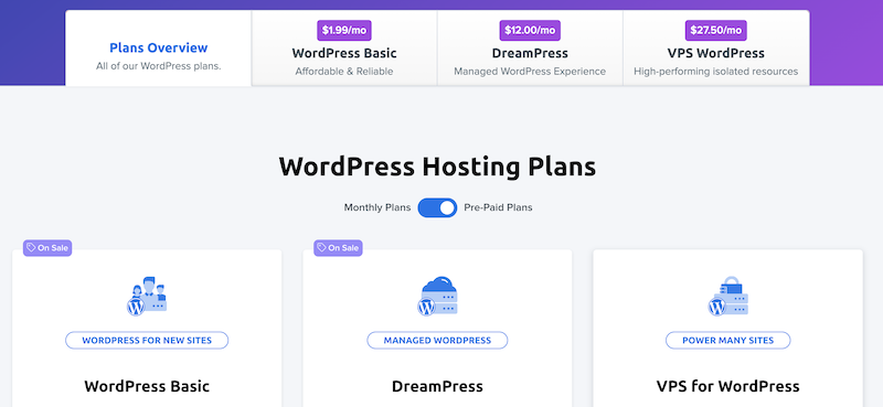 Precios de DreamHost