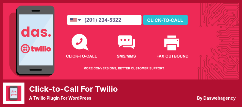 Clique para ligar para o plug-in Twilio - Um plug-in Twilio para WordPress