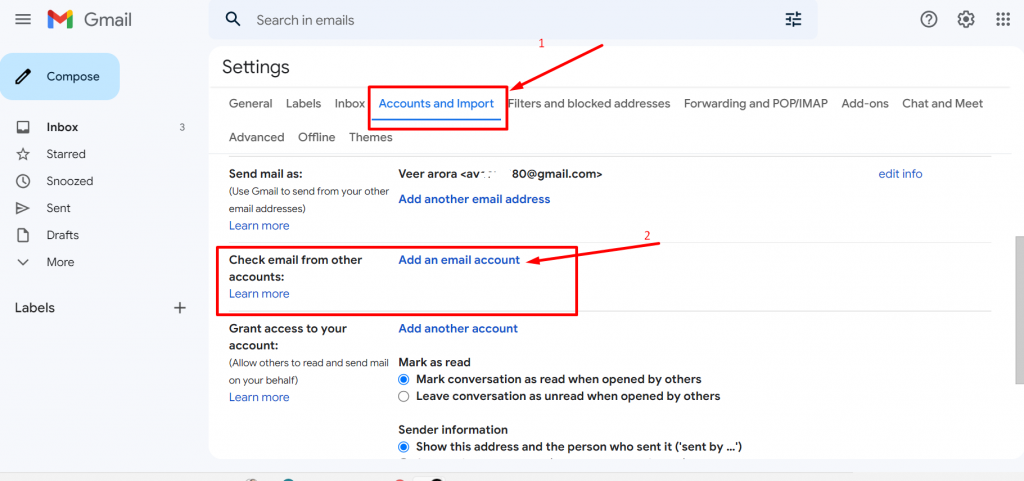 Gmail Accounts and Import