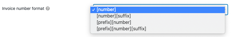 Format numeru faktury w szczegółach faktury