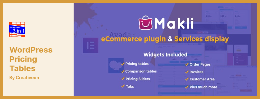 Wtyczka WordPress Price Tables — analizuj różnice produktów WooCommerce w tabeli porównawczej