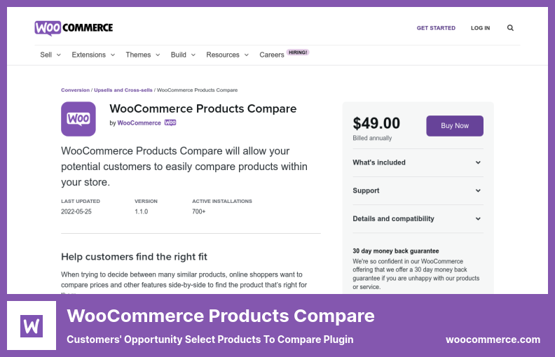 ผลิตภัณฑ์ WooCommerce เปรียบเทียบปลั๊กอิน - โอกาสของลูกค้า เลือกผลิตภัณฑ์เพื่อเปรียบเทียบ Plugin