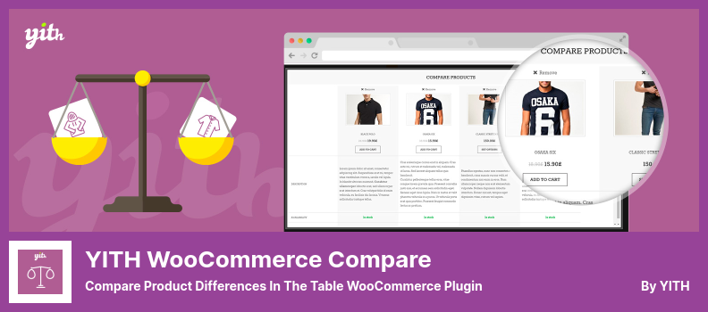 YITH WooCommerce Compare Plugin - Porównaj różnice produktów w tabeli WooCommerce Plugin