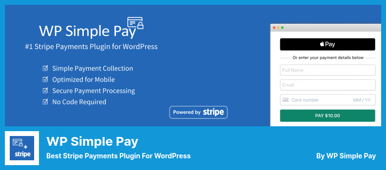 WP Simple Pay Plugin — лучший плагин Stripe Payments для WordPress