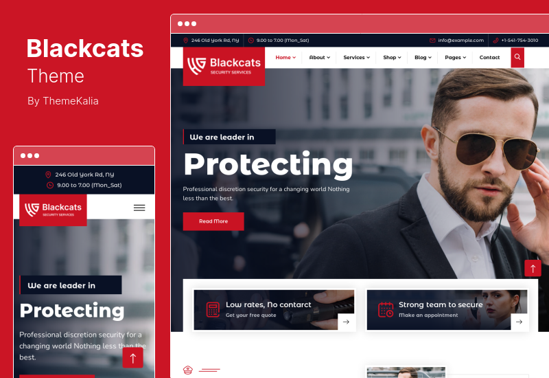 Blackcats テーマ - CCTV & Security WordPress テーマ