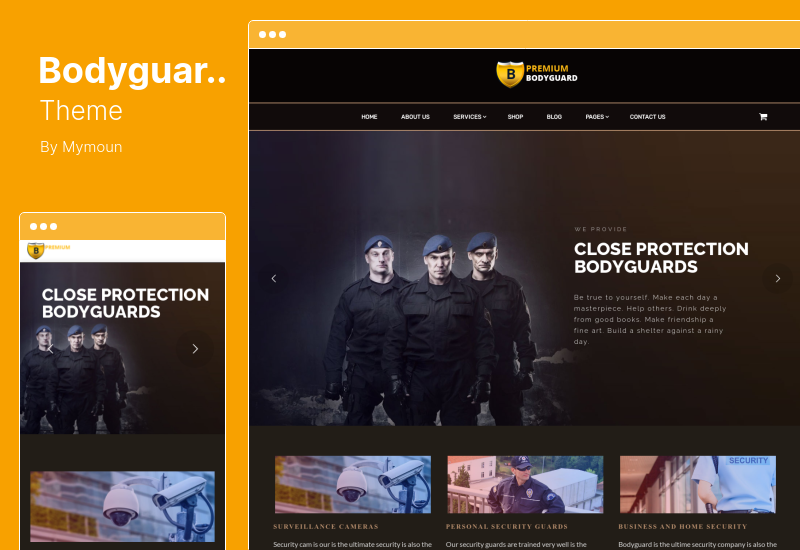 Motyw Bodyguard - Motyw WordPress Bezpieczeństwo i CCTV