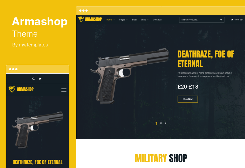 Tema Armashop - Tema WooCommerce para armas y municiones