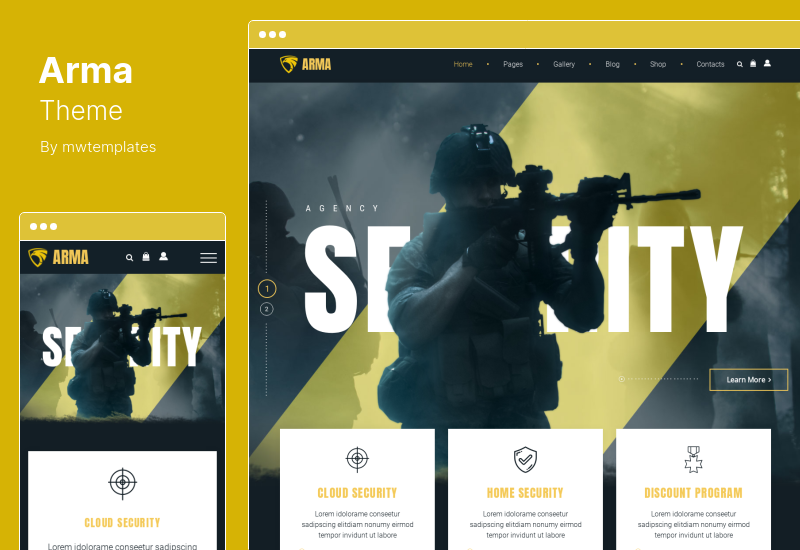 Tema Arma - Tema de WordPress para servicio militar