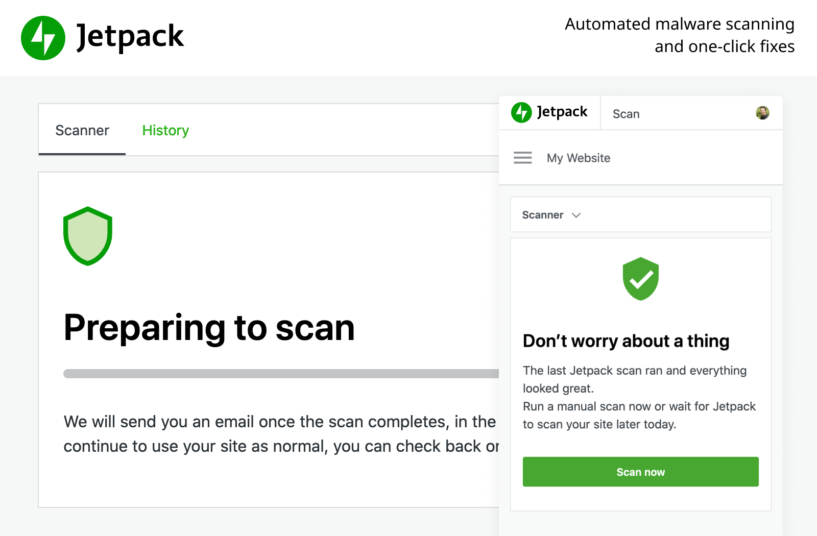 scanarea de malware cu Jetpack Scan