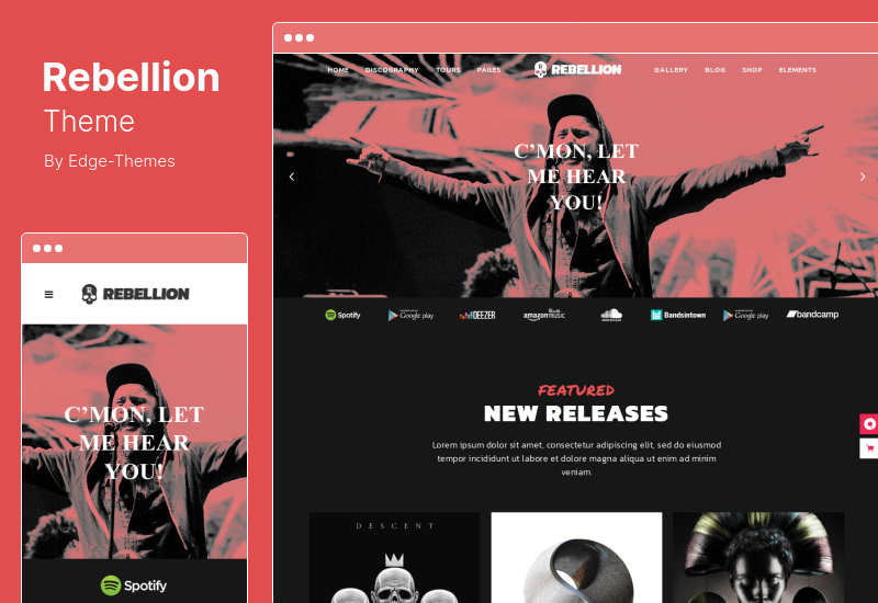 Rebellion Theme – WordPress-Theme für Musikbands und Plattenlabels