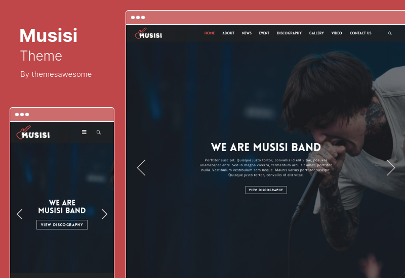 Tema Musisi - Tema WordPress Musisi dan Band