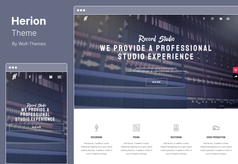 Herion Teması - Müzik Endüstrisi için Bir WordPress Teması