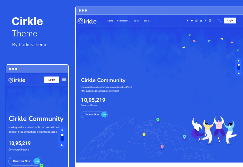 Tema Cirkle - Tema de WordPress para redes sociales