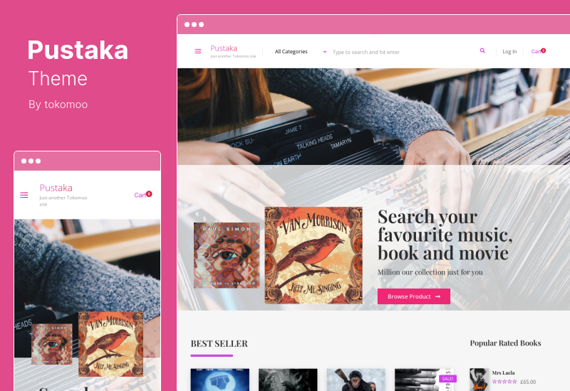 Pustaka Theme - ร้านหนังสือ WooCommerce Theme