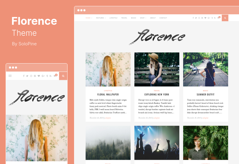 Florence Theme — отзывчивая тема WordPress для блога